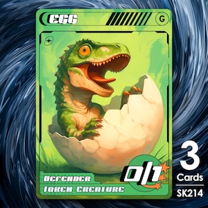3 fichas de Egg Green para mtg - Street Clans de Alfie SK214