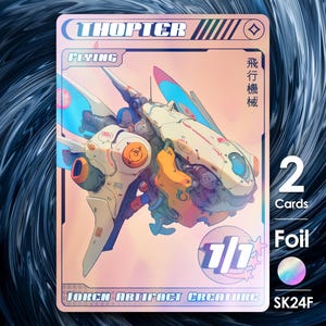 2x Thopter-folietokens voor MTG - Street Clans by Alfie SK24F