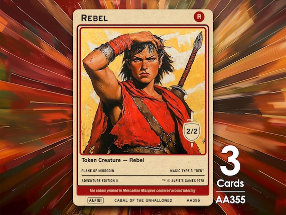 3x Rebel Token for MTG - Alfie's Adventure by Alfie AA355 - Etsy