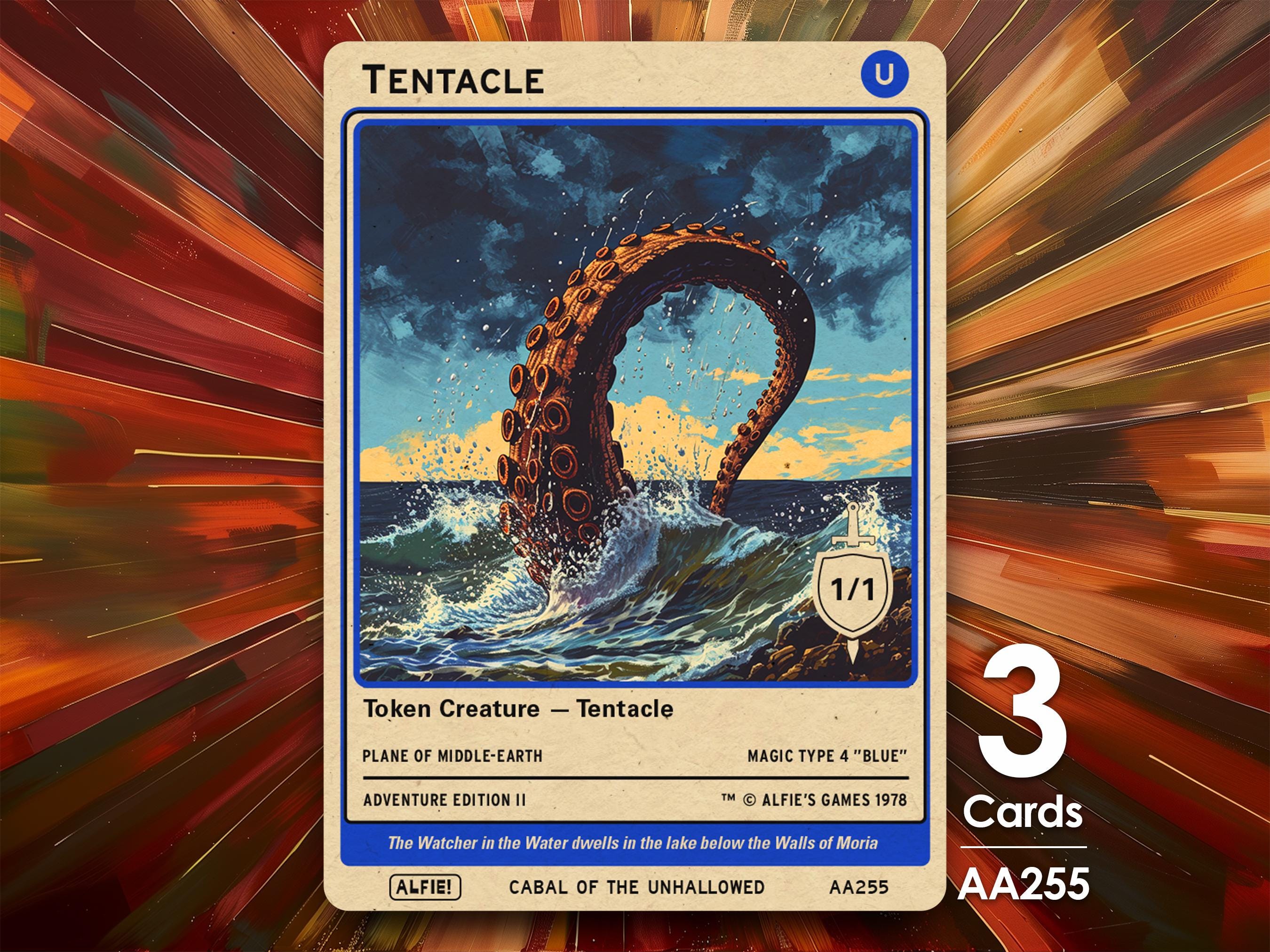 3x Tentacle MTG Token - Alfie's Adventure by Alfie AA255 - Etsy