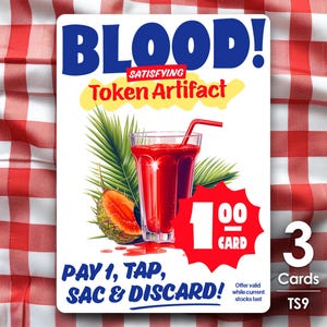 3x Blood Token for MTG - Thraben Supermarket by Alfie - TS9