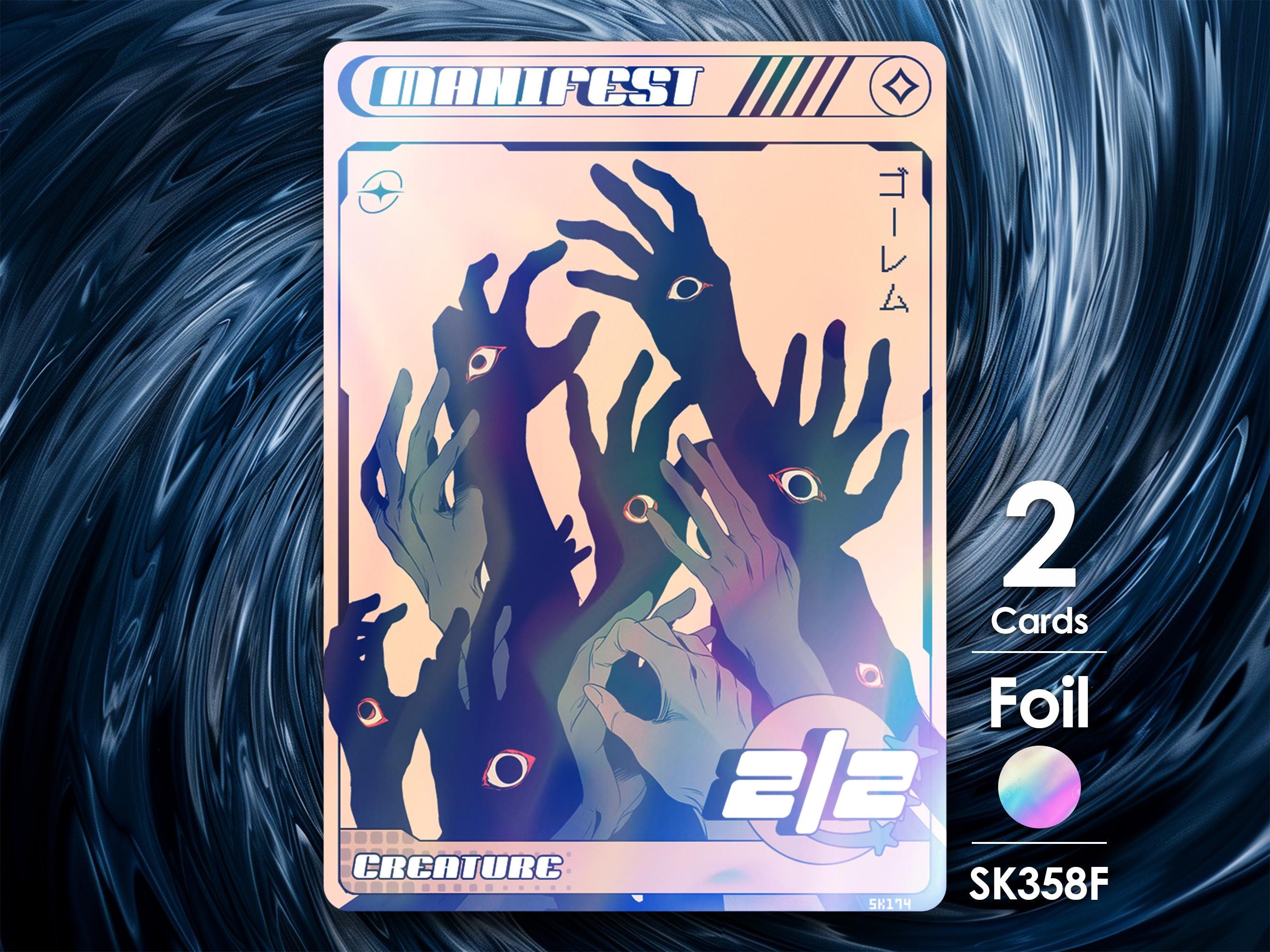 2x Manifest Dread Foil Tokens for Mtg - Street Clans by Alfie