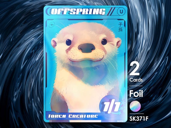 2x Offspring Otter Blue Foil for MTG - Street Clans by Alfie SK371F - Etsy