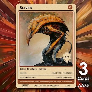 3x zilveren token voor MTG - Alfie's Adventure van Alfie AA75
