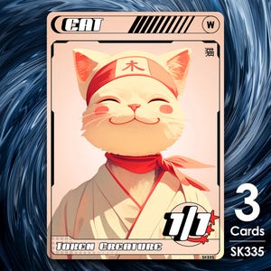3x Cat 1/1-token voor mtg - Street Clans by Alfie - SK335