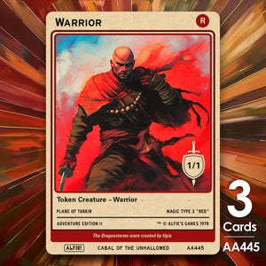 3x Krieger Rote Token für MTG - Alfie's Adventure von Alfie AA445