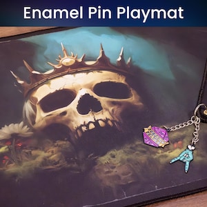 Tapis de jeu à épingles magiques Monarch - Style old school - oeuvres d'art personnalisées - Compatible avec Magic - Cadeau accessoire Mtg