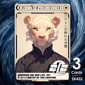 3x Fichas de Orgulho de Ajani para MTG - Street Clans por Alfie - SK432