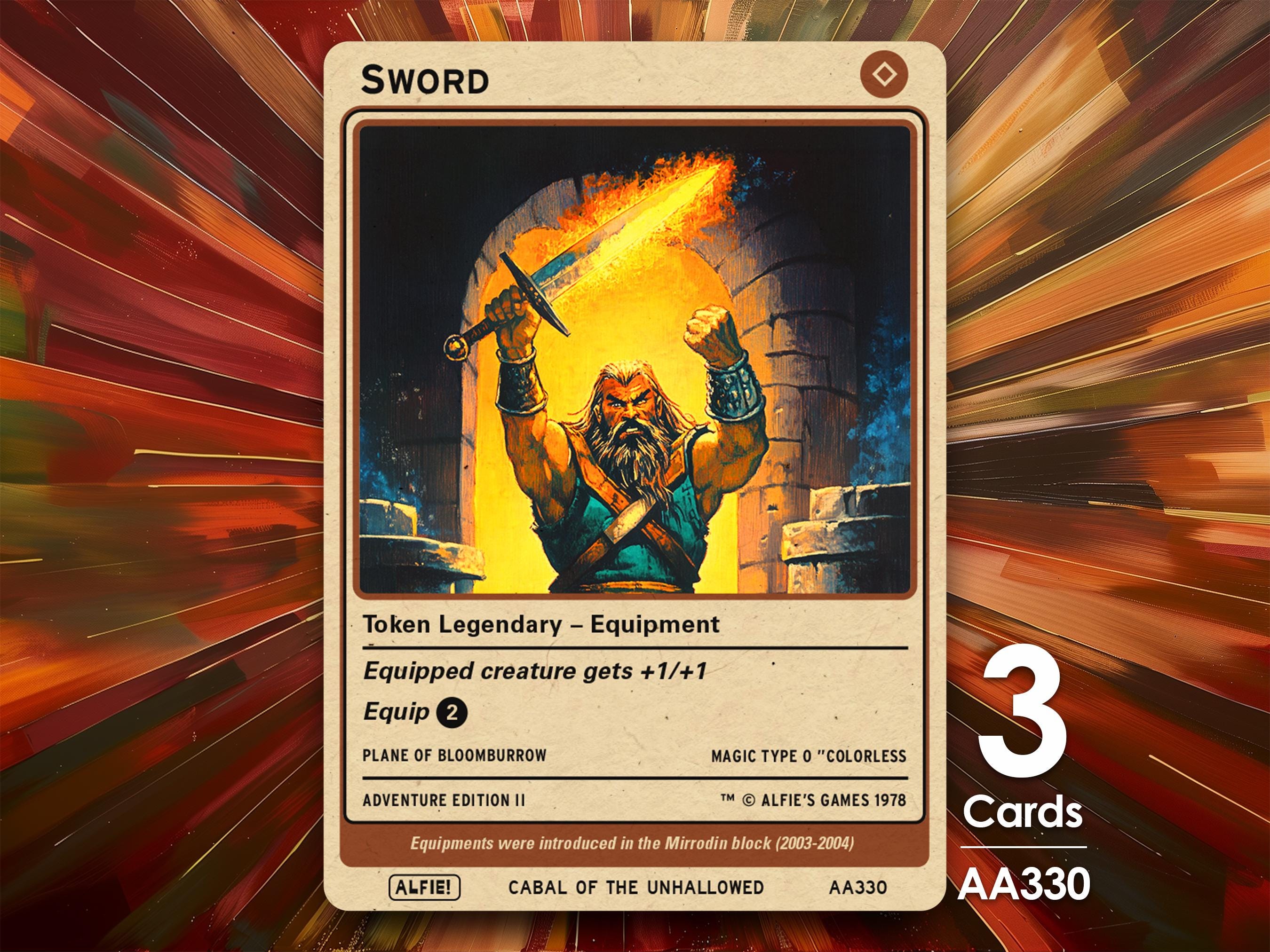 シオン  MTG 鏡MTG 3枚セット 3x Sword Token for MTG - Alfie's Adventure by Alfie AA330 - Etsy