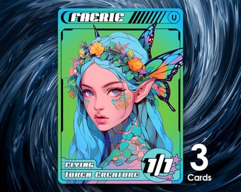 Faerie Token x3 for Magic - Street Clans of Kamigawa - SK64