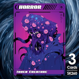 3 gettoni Orrore per MTG - Street Clans di Alfie SK260