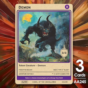 3x Demon 3/3 MTG Token - Alfie's Adventure von Alfie AA245