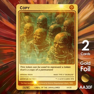 2 x kopie folie gouden MTG-token - Alfie's Adventure by Alfie AA30F