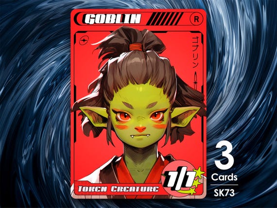 ゴブリントークン　goblin token 3枚セット ゴブリントークン/Goblin Token 【Ver.3】 (Jeff Laubenstein