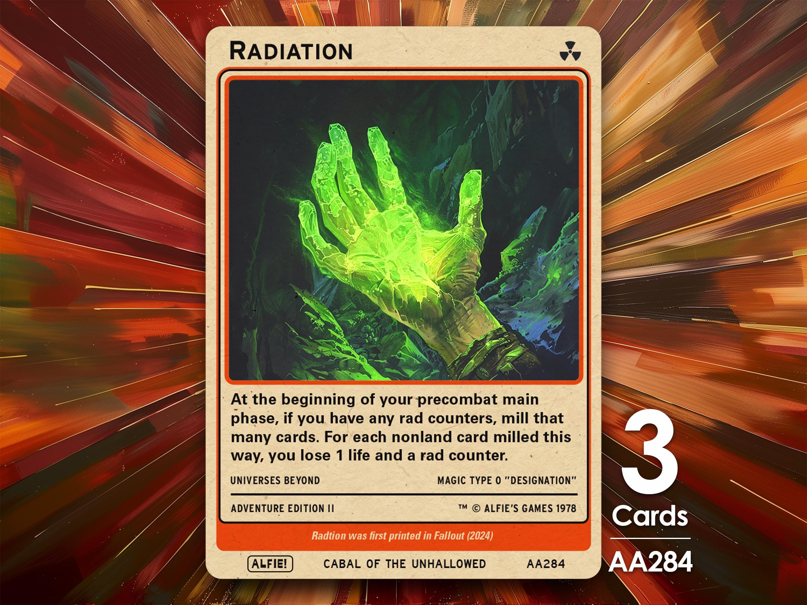 3x Radiation Counter Token for MTG - Alfie's Adventure by Alfie AA284 - Etsy