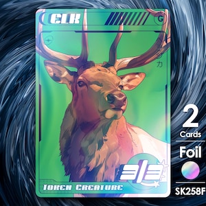 2x Elk 3/3 Folientoken für mtg - Street Clans von Alfie SK258F