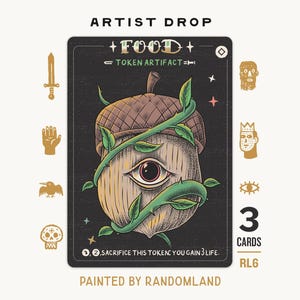 3x Essen MTG Token, Künstler, Aliens, Hand gezeichnet, keine KI, Mensch - RL6