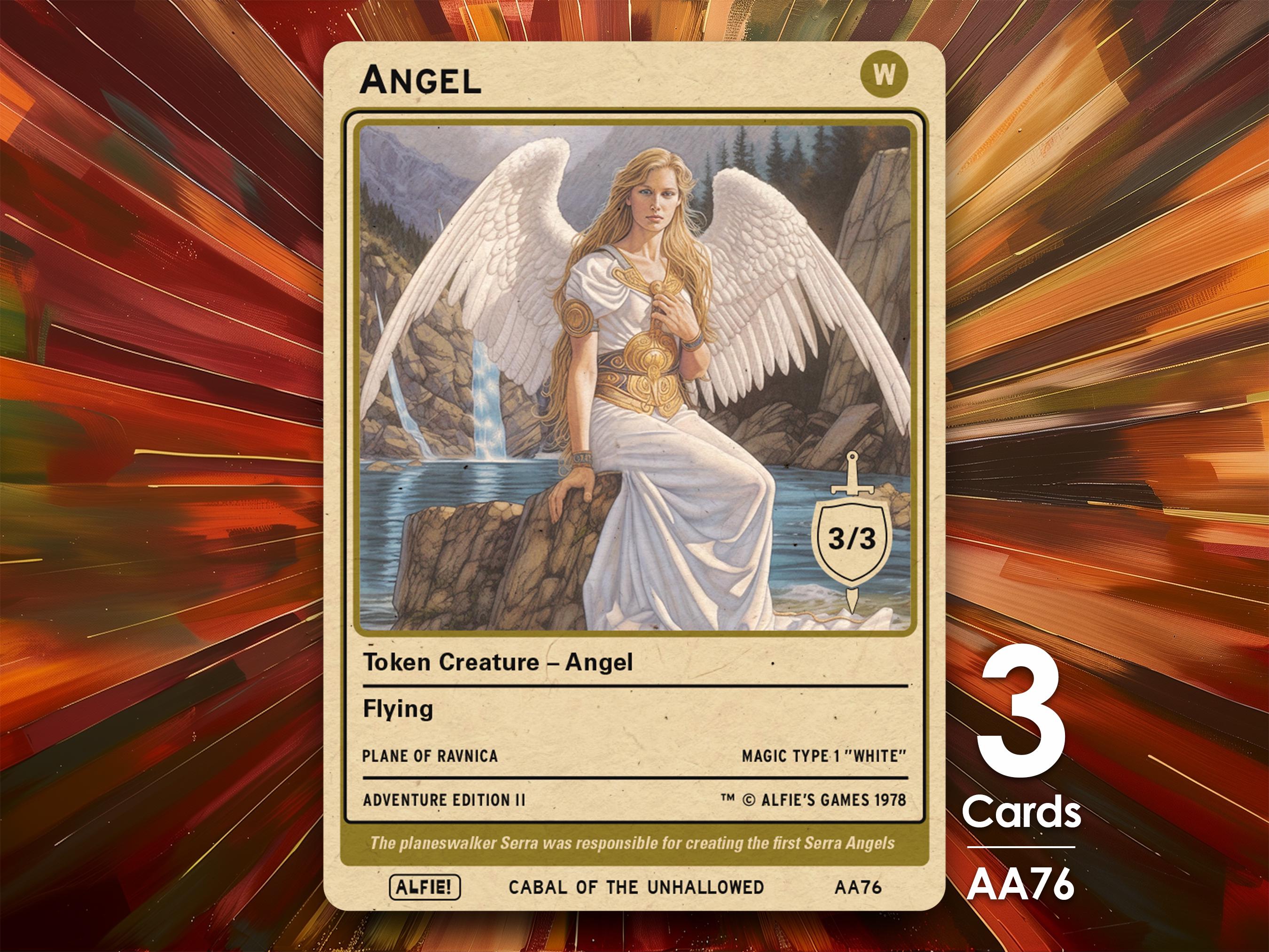 3x Angel 3/3 MTG Token - Alfie's Adventure by Alfie - AA76 - Etsy