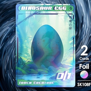 2 fichas de huevo de dinosaurio para MTG - Street Clans de Alfie SK108F