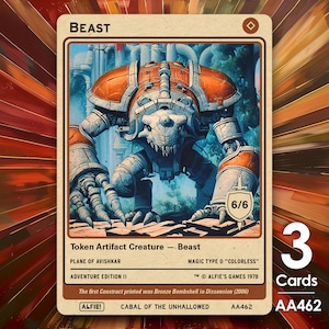 3x Segnalini Bestia 6/6 per MTG - L'avventura di Alfie di Alfie AA462