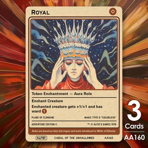 3x Rol Royal MTG-token - Alfie's Adventure van Alfie AA160