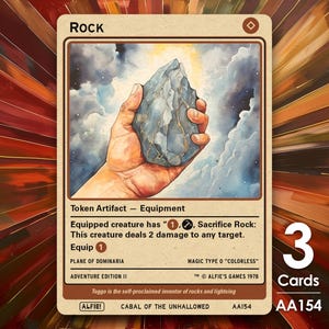 3x Rock Token MTG-token - Alfie's Adventure van Alfie AA154