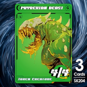 3x segnalini Bestia Phyrexiana 4/4 per mtg - Street Clans di Alfie SK204
