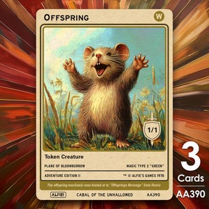 3x Gettoni MTG Bianchi Prole - L'avventura di Alfie di Alfie - AA390