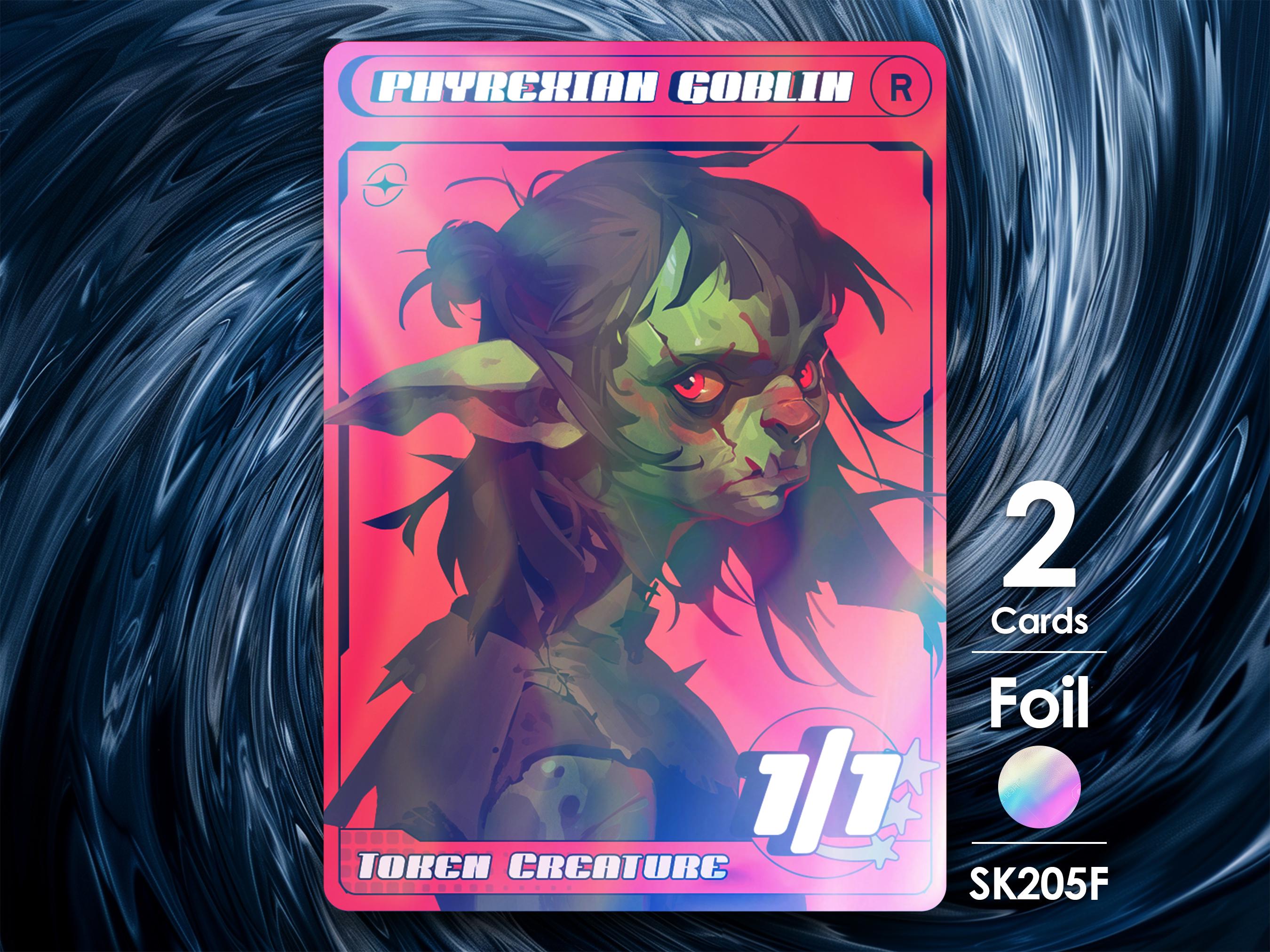 2x Phyrexian Goblin Foil Tokens for Mtg - Street Clans by Alfie