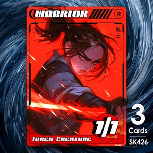3 segnalini Guerriero Rosso per MTG - Street Clans di Alfie - SK426