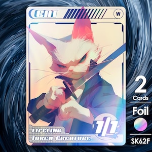 2x Cat Foil Tokens 1/1 for MTG - Street Clans by Alfie - SK62F