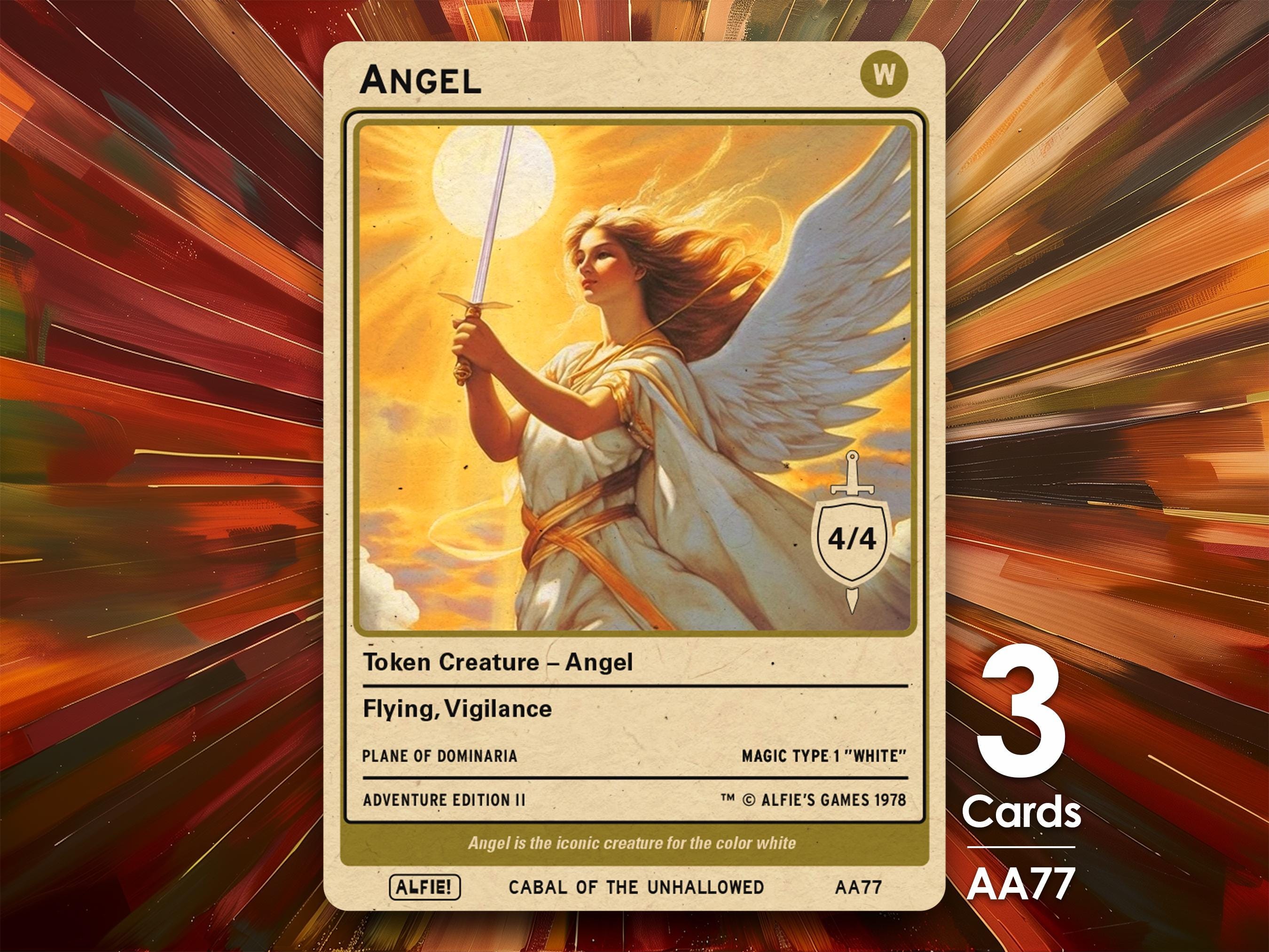 3x Angel 4/4 MTG Token - Alfie's Adventure by Alfie - AA77 - Etsy