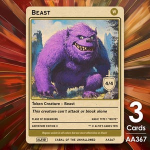 3x segnalini Bestia Bianca per MTG - L'Avventura di Alfie di Alfie - AA367