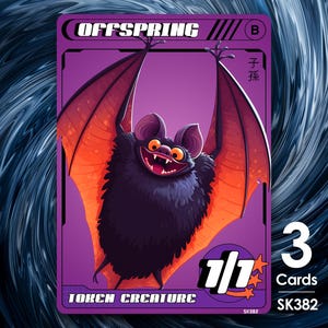 3x Pipistrello Nero Prole per MTG - Street Clans di Alfie SK382