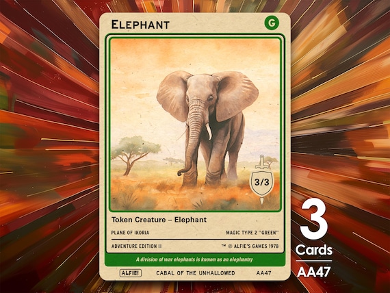 elephant mtg cards Elephant Token [Magic Player Rewards 2002] main image 0