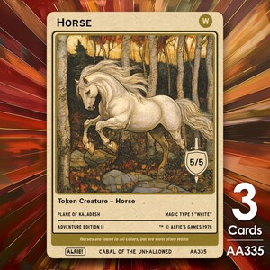 3x Pferdetoken für MTG - Alfie's Adventure von Alfie AA335