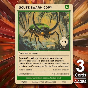 3x Scute Swarm Kopie MTG Token - Alfie's Adventure von Alfie - AA384