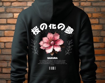 Japanese Hoodie streetwear oversized hoodie sakura hoodie, tokyo hoodie, harajuku hoodie anime hoodie japan hoodie flower hoodie, aesthetic