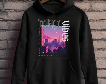 Tokyo Hoodie, oversized japanese hoodie, japan streetwear hoodie, japanese sweatshirt, tokyo streetwear hoodie, graphic unisex hoodie