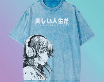 Oversized anime tshirt, vintage anime tshirt retro anime shirt oversize harajuku shirt, Y2K shirt, streetwear anime shirt, 90's anime
