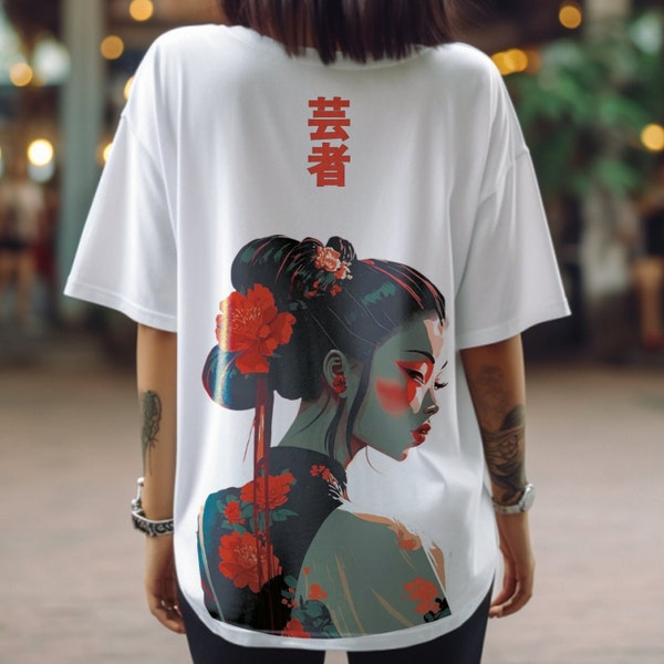 Japanese Oversized T-shirt, Japanese girl tshirt, Japan Street Style shirt, Harajuku shirt, Y2K style, unique design, tokyo style