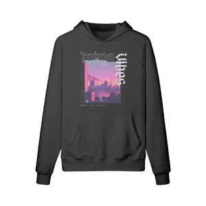 Tokyo Hoodie, oversized japanese hoodie, japan streetwear hoodie, japanese sweatshirt, tokyo streetwear hoodie, graphic unisex hoodie Black