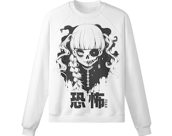 Anime Goth Sweatshirt, Horror Manga Sweater, Nu Goth Clothing