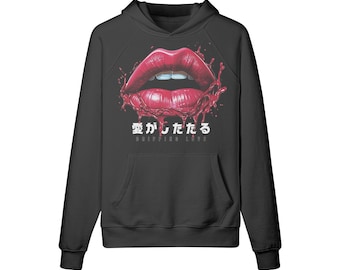 Streetwear Hoodie, Y2K Harajuku Style Hoodie, Graphic Sweatshirt, Dripping Lips Sweater
