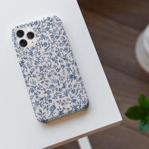 Flower Toile De Jouy Slim Phone Cases , French , Parisian , Graphic Art iPhone 11, 12 , 13 ,14 ,15 Pro