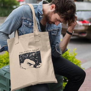 The fallen Angel Cotton Canvas Tote Bag , Alexandre Cabanel , Lucifer