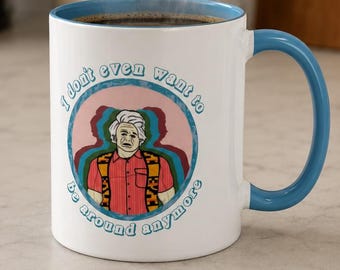 Taza "Creo que deberías irte", regalo de Tim Robinson ITYSL, taza de café "No quiero estar más por aquí", regalo divertido de Karl Havoc