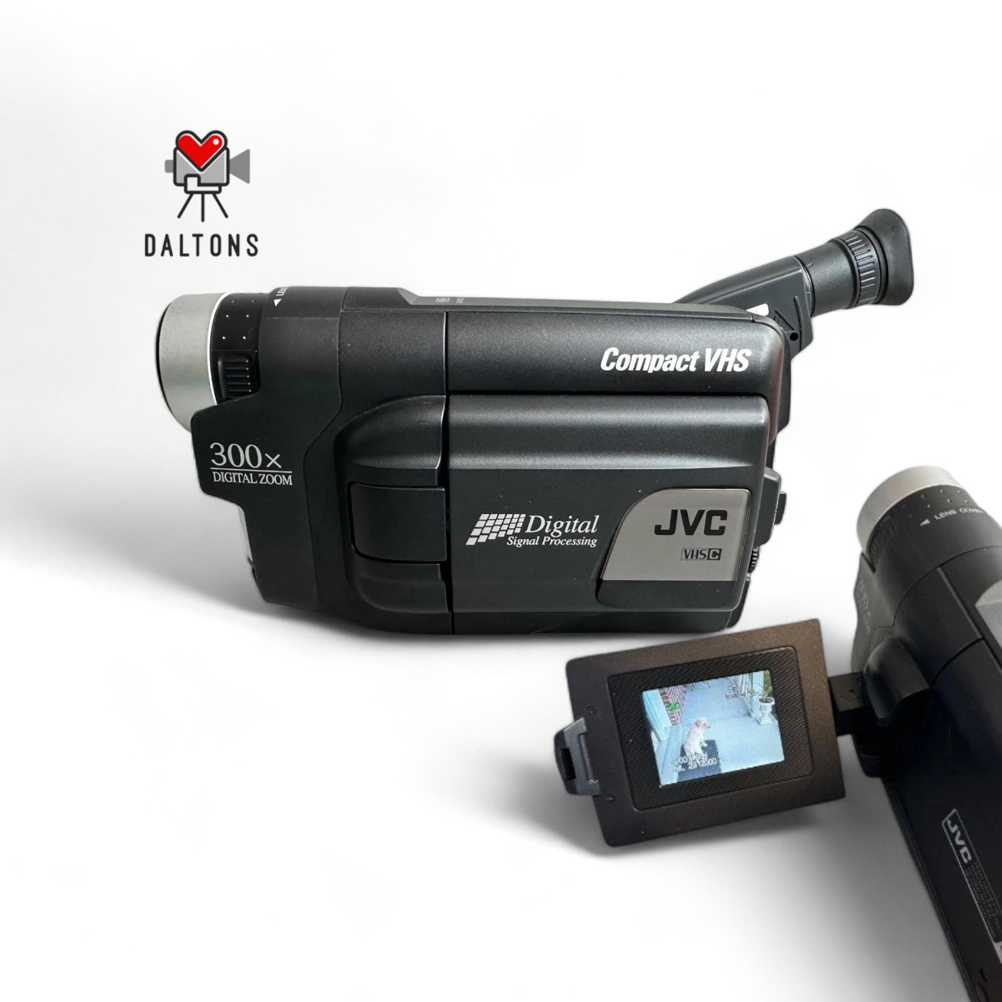 JVC VHS-C Camcorder Bundle Lcd Screen New Battery Case Cables Tested and  Working Transfer Home Movies GR-AXM225U