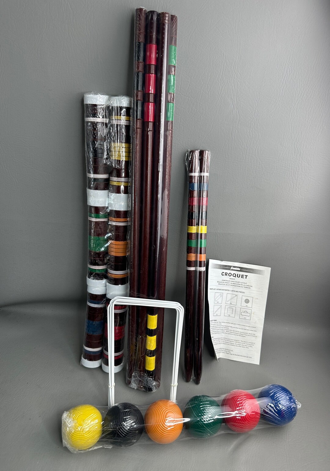 Franklin Wood Croquet Set 6 Player Retro Classic Etsy