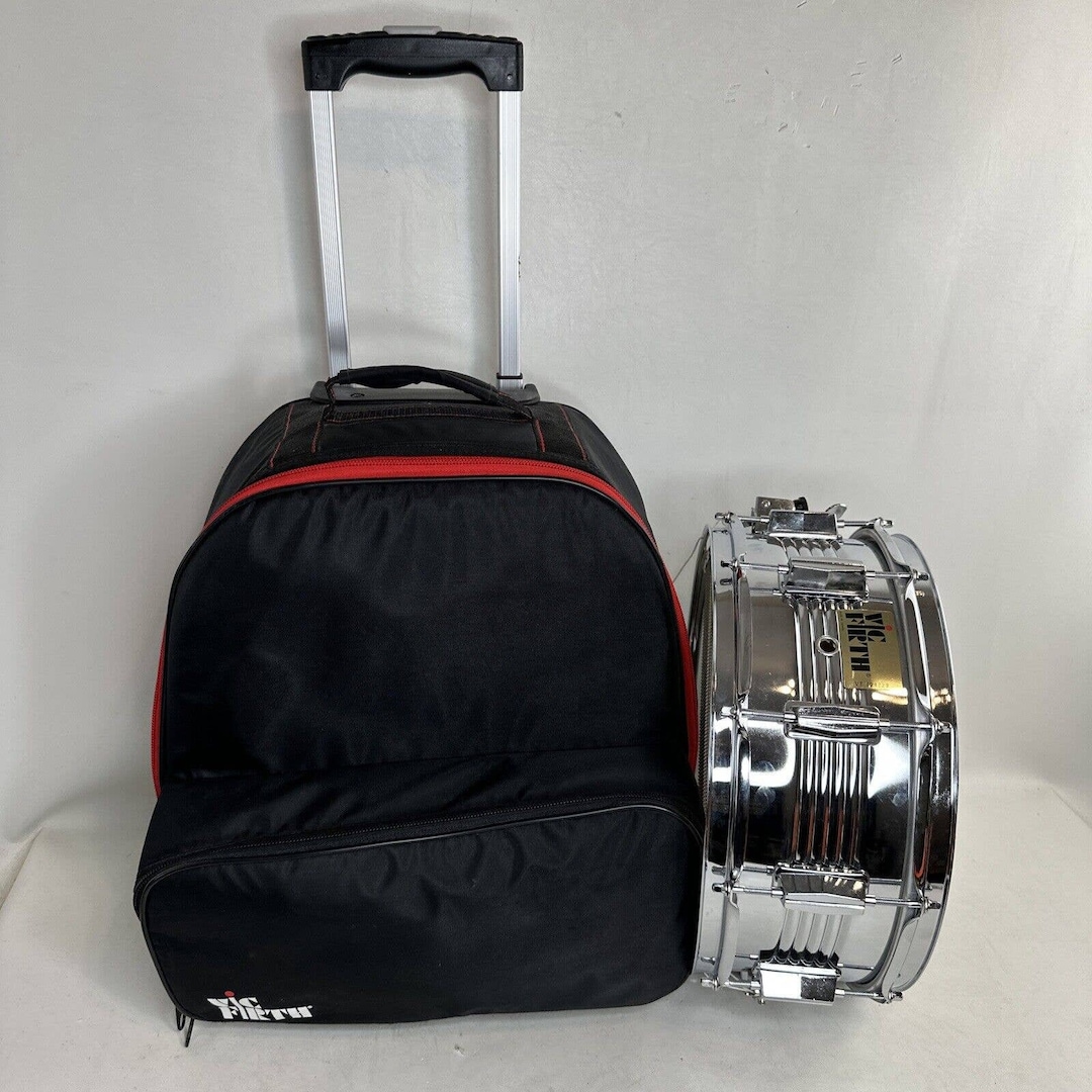 14 Chrome Snare Drum With Rolling Case Vic Firth Etsy
